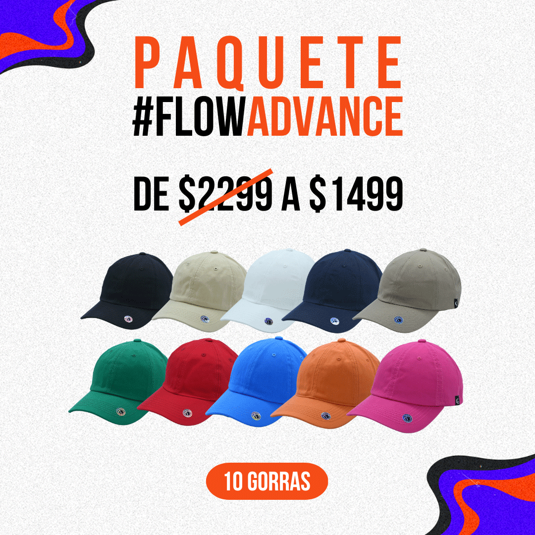 PAQUETE 10 GORRAS PERSONALIZADAS - EnFlow®️